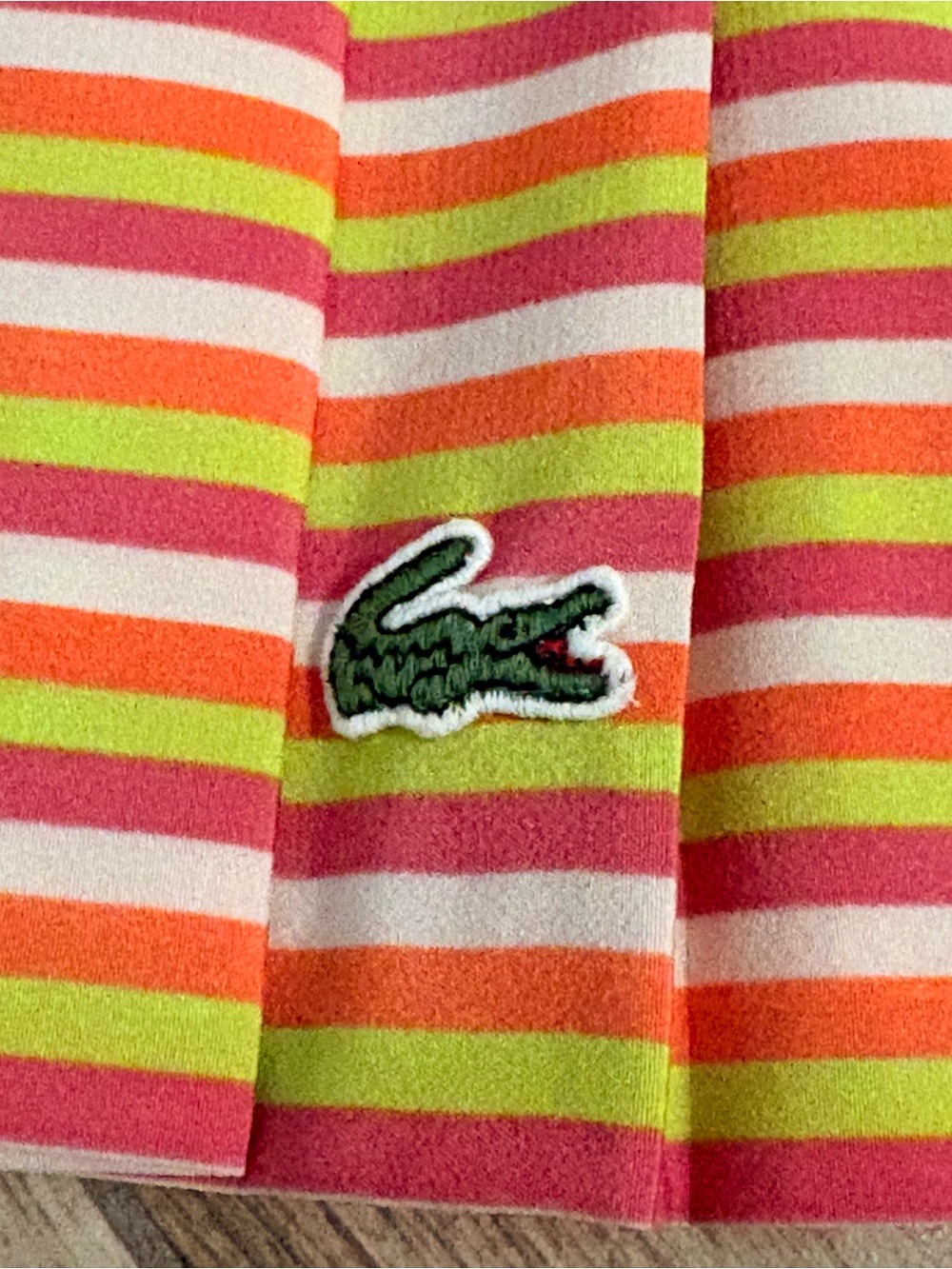 RARE Vintage Lacoste Y2K Tennis Skirt Pleated Striped Size 40